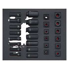 Bahco FF1F2203 Verktygslådans tillbehör för krafthylsor 27st 1/2"