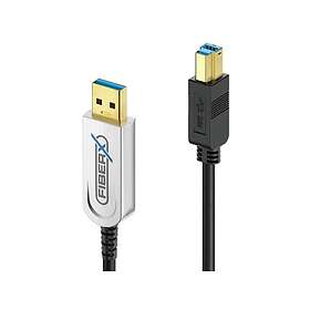 FiberX FX-I645-050 USB-A till USB-B USB 3.2 Gen 1 10 Gbit/s 50m