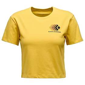 Black Diamond Faded Short Sleeve Crop T-shirt (Naisten)
