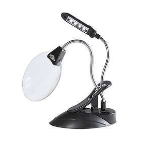 Wedo Bordsmodell Alsidig Forstørrelsesglas med LED-belysning 13x10x33cm