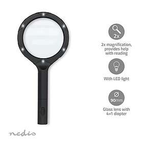 Nedis MAGH1BK Suurennuslasi LED-valaistuksella