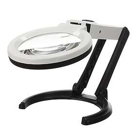 MTK 35704672 Hopfällbar Förstoringsglas med LED-lampa 2 x 120mm