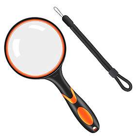 Vicloon V5-QXFDJHC-FBA Handhållet Förstoringsglas med Hängande Rep och Gummihandtag 10x 75mm