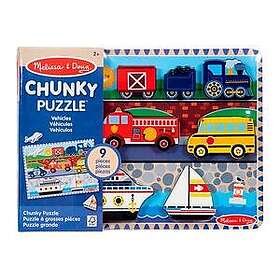 Melissa & Doug Vehicles Chunky Puzzle 9 Pieces