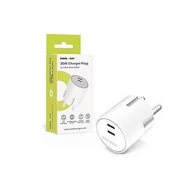 Mobile Origin MO-PW33-WHT Kaksinkertainen USB-C Seinälaturi 30W