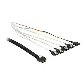 DeLock SAS 6Gb/s Mini-SAS (SFF-8087) till SATA Sideband-kabel 1m