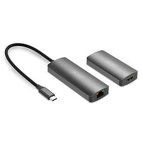 Digitus DS-55343 Sender og modtager video/audio/USB-forlænger HDMI USB-C op til 