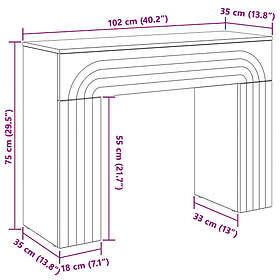 vidaXL Coffee Table 102x35x75cm 899930