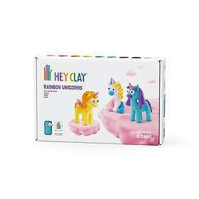 Hey Clay Rainbow Unicorns modelleringsset Multicolour 6x