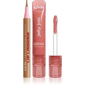 NYX Professional Makeup Lip Lingerie Fix 1ml & Jelly Job 7.5ml Meikkisetti Naisi