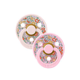 Bibs Colour Natural Rubber 2-pack Nappi 6-18m (Petal Mix)