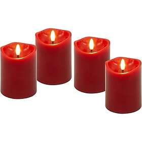 Goobay LED Vokslys 7.5x10cm 4-pack (med Timer)