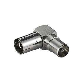 Goobay 11391 RF-adapter IEC hun til IEC han koaksial 90° adapter