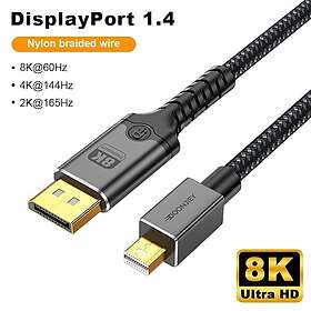 Nordic Mini DisplayPort till DisplayPort-kabel 131220778 3m 8K@60Hz 4K@144Hz 2K@165Hz