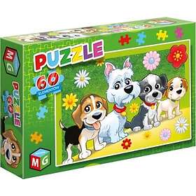 Multigra Dogs With Flowers 60 Pieces