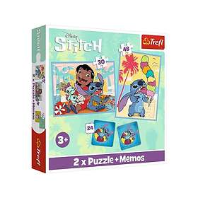 Trefl Lilo & Stitch Happy Day 2 en 1 Puzzle + Memos 30 + 48 Pièces