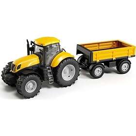 Tupiko Traktori Peräkärryllä Keltainen