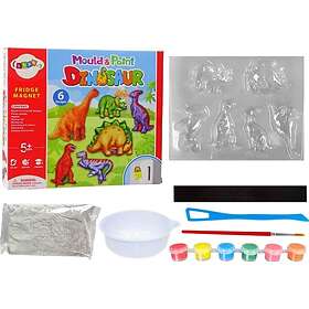 Lean Toys Mould & Paint Dinosaur Fridge Magnet Kit 6 Designs