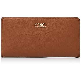 Michael Kors Lg Slim Snap Wallet (Brun)