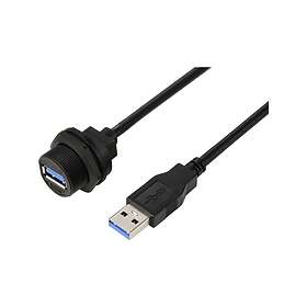 TRU COMPONENTS TC-13543568 USB 3.0 Panel Mount Connector till USB-A Kabel 0,5m