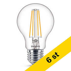Philips LED E27 A60 2700K 806lm 7W 6-pack