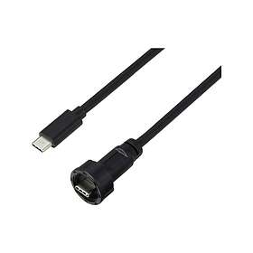 TRU COMPONENTS TC-13543584 USB-C till USB-C USB 3.0 IP67 0,5 m