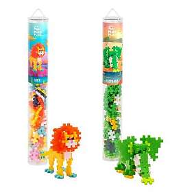Plus Plus Elefant & Løve 2x 100 stk Rør Bundle