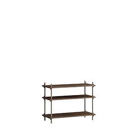MOEBE Shelving System classic étagère murale Chêne fumé-warm grey 86x65x35cm