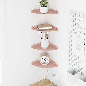 vidaXL Floating Corner Shelves 18x18x2cm (4 pcs)