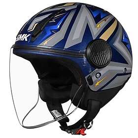 SMK Helmets Laminar Starz Blue / Grey / Yellow Open Face
