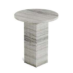 NORR11 Sidebord Soho Sølv travertin o40x50 cm