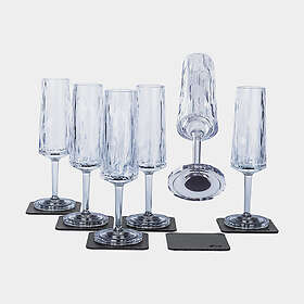 Silwy Magnetic Plastic Glass Champagne Glass 15cl 6-pack