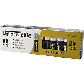 Lighthouse Extra Long Life AA Alkaline Batteries 24-pack
