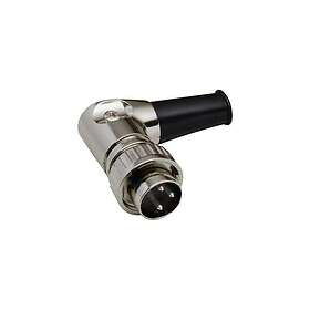 BKL Electronic 0202022 Connecteur mâle coudé DIN rond, nombre de pôles : 3 Argen