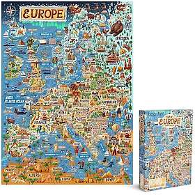Bopster Map of Europe Illustrated 1000 Pieces