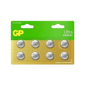 GP Batteries Ultra CR2032 220mAh 8-pack
