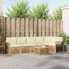 vidaXL Sectional Sofa Set Solid Acacia Wood