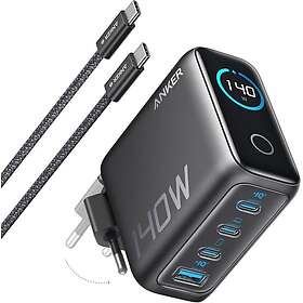 Anker 135475452 4-Port GaN Laddare med Pekkontroll 140W