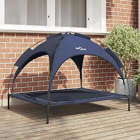 vidaXL Dog Bed Folding Manual Navy Blue 104x86x84.5cm
