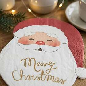 PartyDeco Napkin 13.5x16cm 12-pack Red