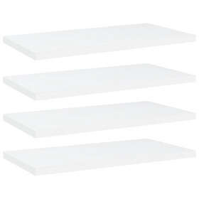 vidaXL Tablettes d'étagère Blanc 40x20x1.5cm (4-pack)