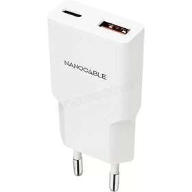 NanoCable 1x USB-C + USB-A 20W