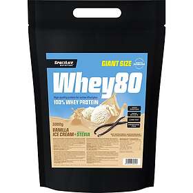 Sportlife Nutrition Whey80 Vaniljajäätelö Shake Jauhe 3kg
