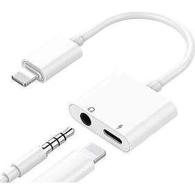Extra Digital CA911813 Lightning till 3,5 mm hörlursadapter med laddningsport