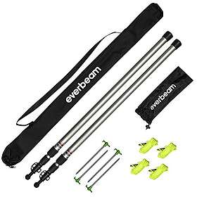 Everbeam Adjustable Telescopic Tarp Pole Aluminum 2-pack