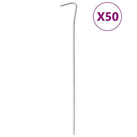 vidaXL Galvanized Steel Tent Stakes 50-pack