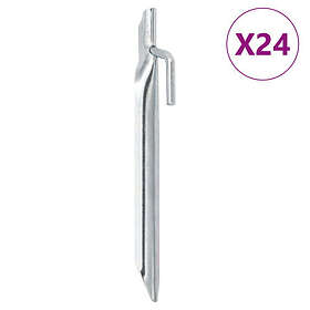 vidaXL Tent Stakes 24pcs V-Shape 17cm Galvanized Steel