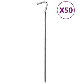 vidaXL Galvanized Steel Tent Stakes 50pcs