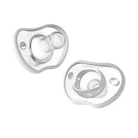 Nanobebe Flexy Naturgummi Smokk 3m+ 2-pack (Hvit)