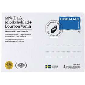 Höganäs 53% Mörk mjölkchoklad + Bourbon Vanilj 70g